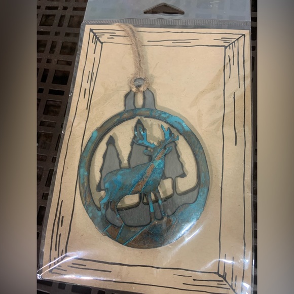 4 for $20 Rustic Wildlife Christmas Ornaments by H&K Studios Patina Deer - Picture 1 of 5